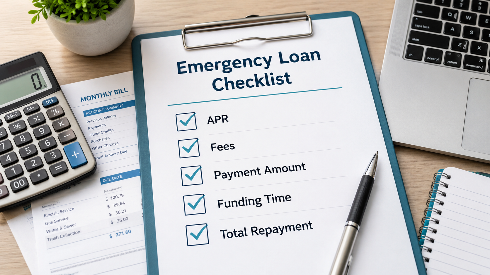 Emergency loan checklist before applying