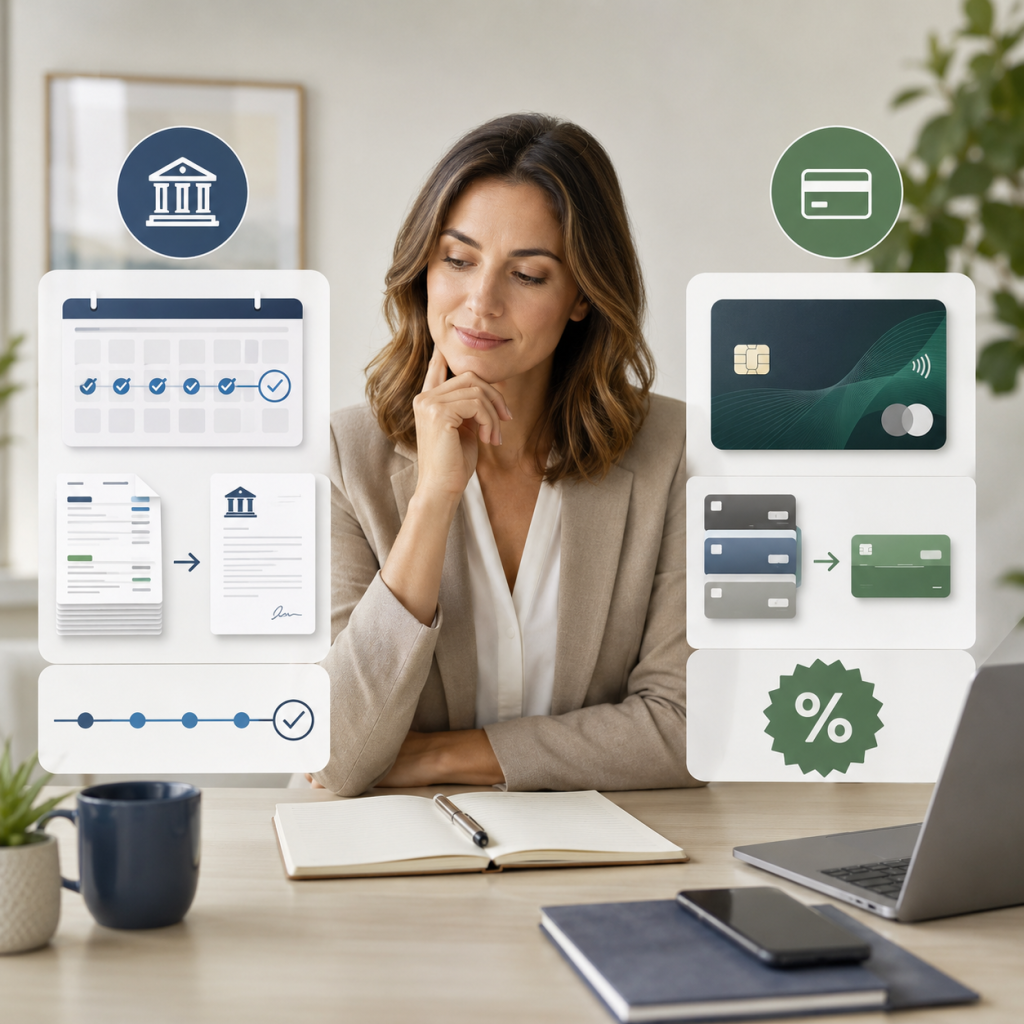 Debt consolidation loan vs balance transfer card comparison