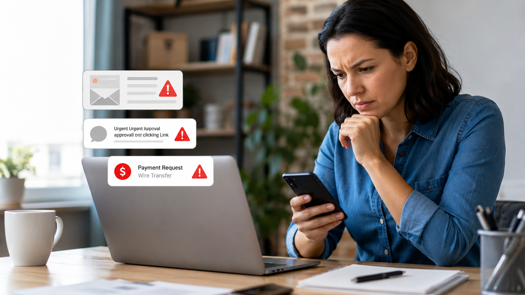 Borrower checking warning signs of a loan scam online