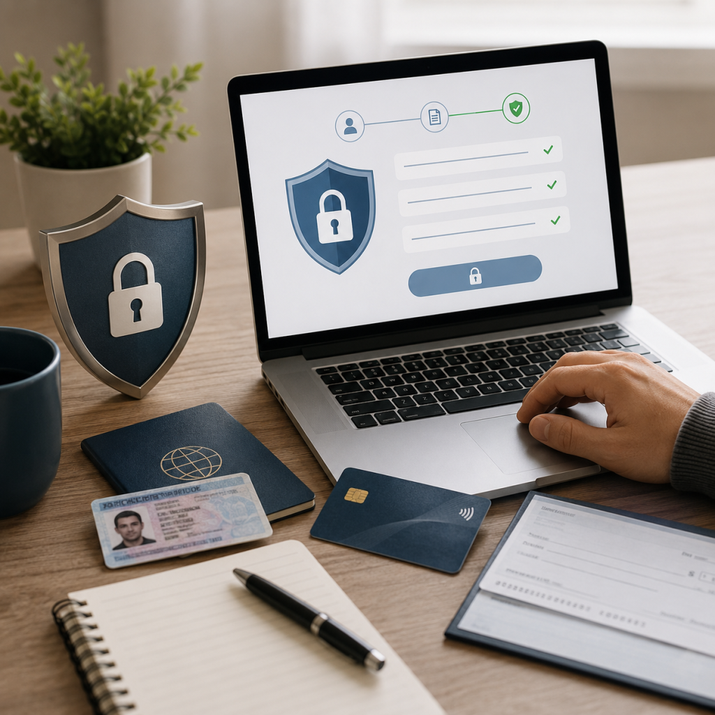 Secure online emergency loan application and document review