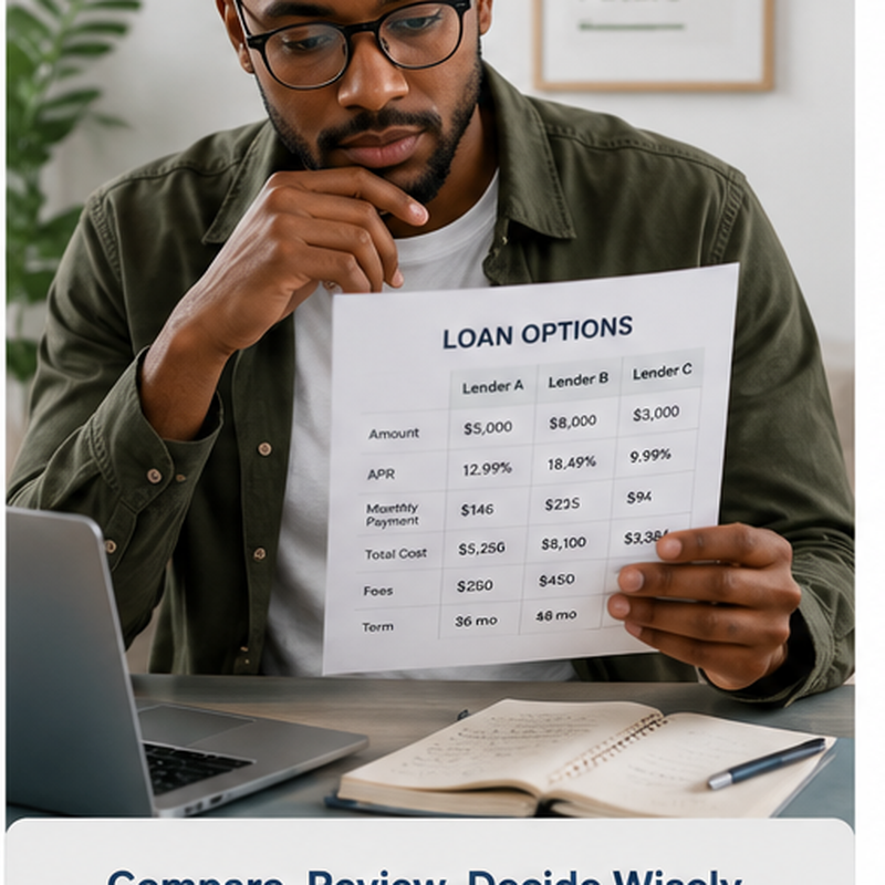 Borrower choosing a manageable loan amount based on budget and repayment cost