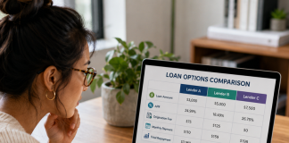 Discover How Much You Can Borrow With Bad Credit Borrower comparing bad credit loan amounts, APRs, fees, and monthly payments
