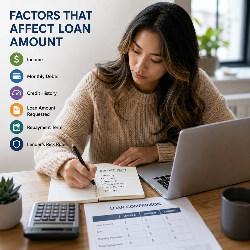 Factors that affect how much you can borrow with bad credit