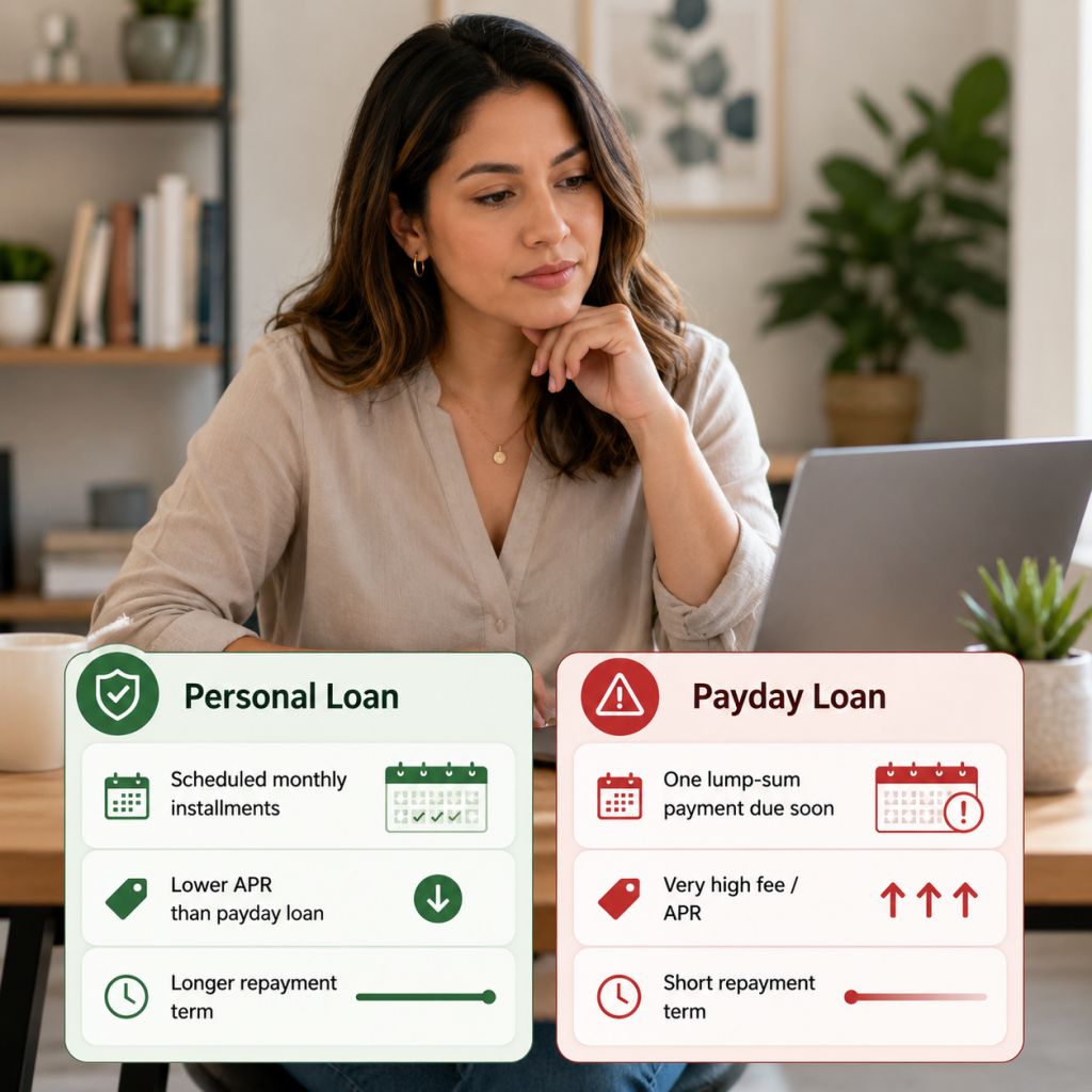 Personal loans vs payday loans for bad credit comparison