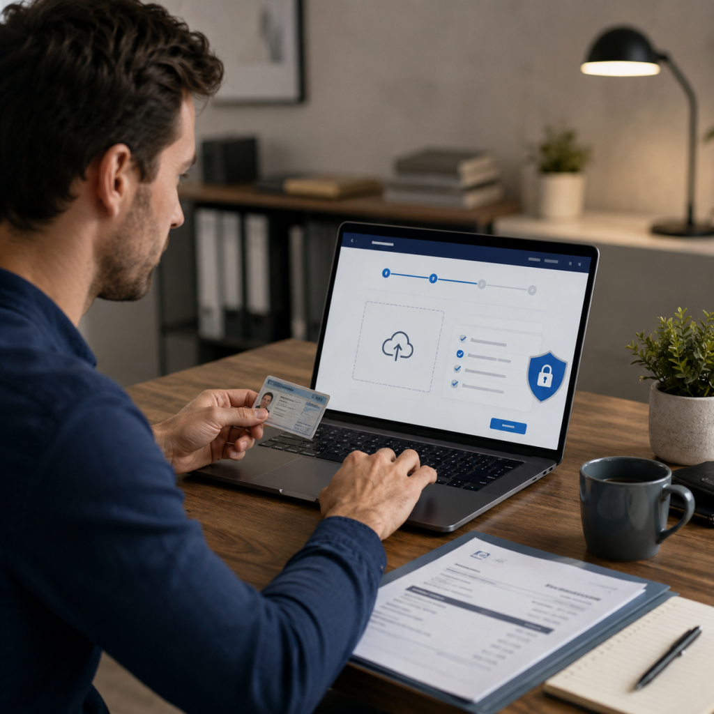 secure upload of documents for a bad credit loan application