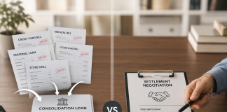 Debt Consolidation vs Debt Settlement: What’s the Difference? Debt consolidation vs debt settlement comparison showing different ways to handle debt