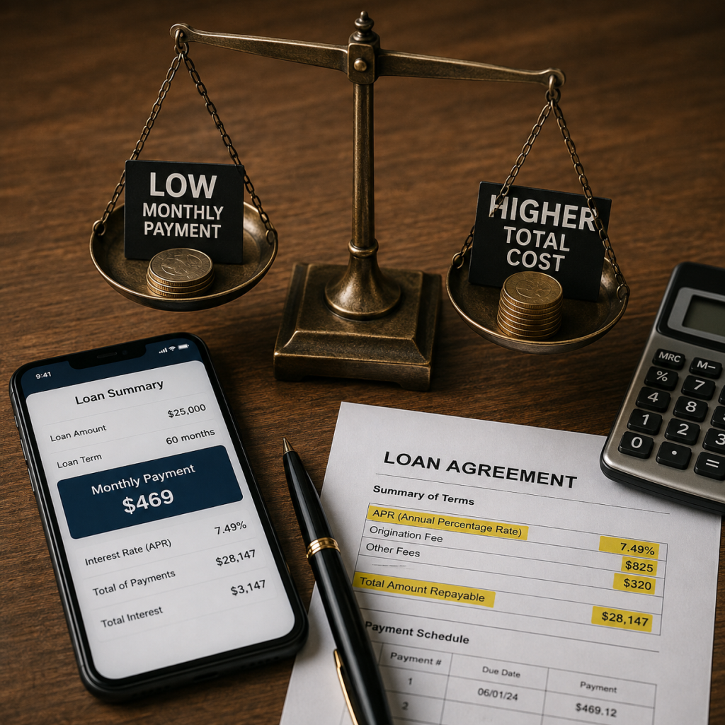 Low monthly payment compared with higher total loan cost